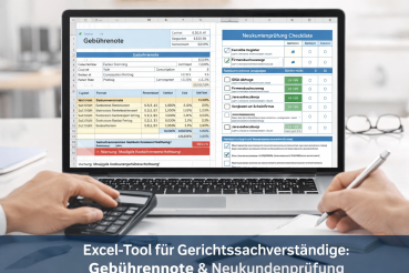 Gebührennote mit Excel, neu mit Checkliste Neukunden