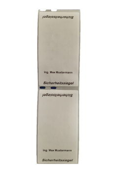 Sicherheitsetiketten, Rolle zu 100 Stück, personalisiert