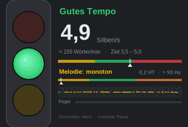 Sprechampel: Melodie monoton